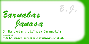 barnabas janosa business card